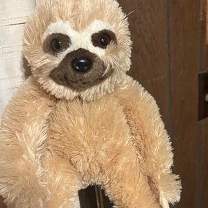 Adorable Tan Sloth Plush Toy